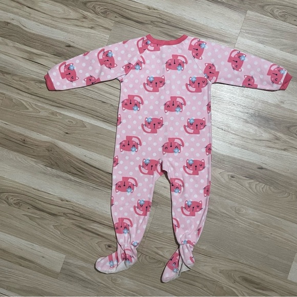 Gerber pink and white fleece footie pajamas size 4t - Picture 4 of 5